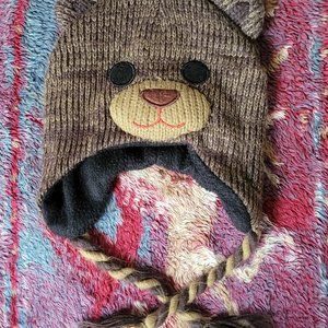 Kids Bear Winter Hat Lined Unisex